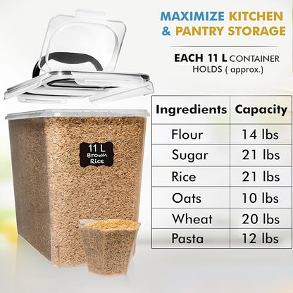 Shazo 2 PC Flour Sugar Storage Containers - Image 6