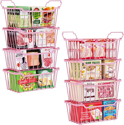 SUNALLY Freezer Organizer Bins, 8 Pack Stackable Chest Freezer Organizer by SUNALLY