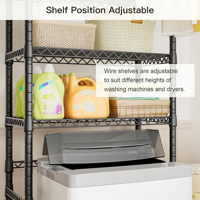 Ulif U11 Medium Over Washer and Dryer Shelves, 3 Tiers Laundry Room Storage and - Image 4