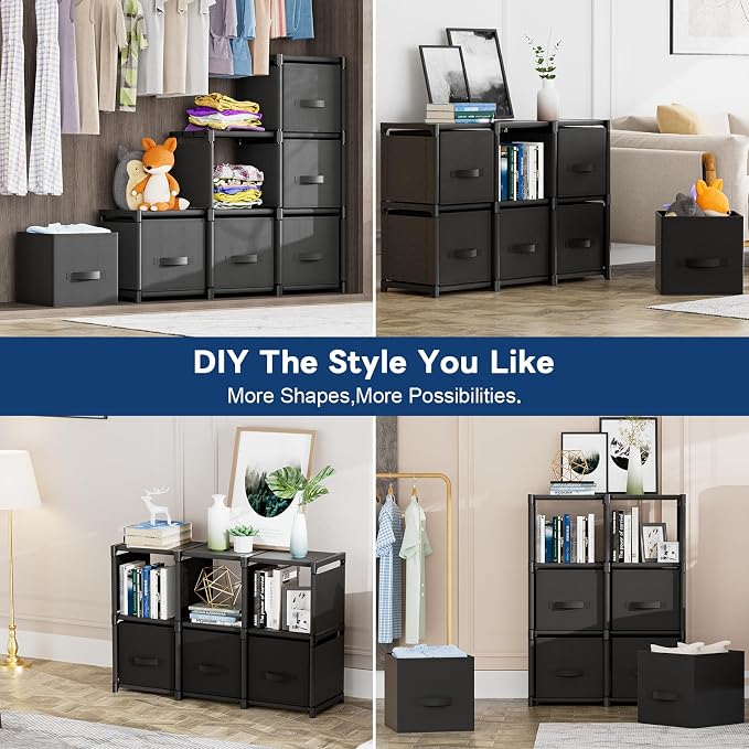 Mavivegue 6 Cube Storage Organizer, Closet Organizers and Storage, Cube Storage - Image 5