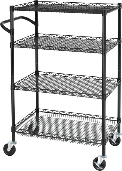 Finnhomy 4 Tier Heavy Duty Commercial Grade Rolling Cart by Finnhomy