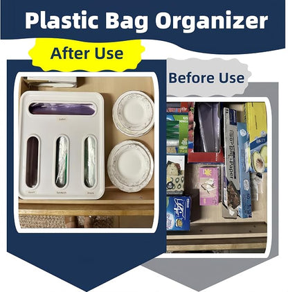 4-in-1 Food Storage Bag Organizer, Kitchen Drawer Plastic Bag Organizer - Image 5