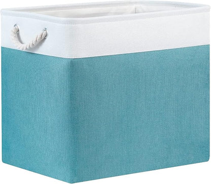 Bidtakay Storage Baskets Extra Large 17x12x15 In Teal Blue Nursery Toy Baskets - Image 9