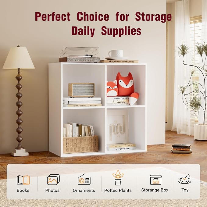Book Shelf, Wooden Cube Storage Organizer - Image 6