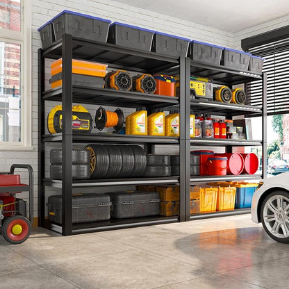 REIBII Storage Shelves Heavy Duty Garage Shelving 72" Adjustable Metal Shelves - Image 2