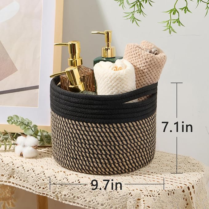 Small Basket for Organizing | Cube Shelf Closet Storage Baskets | 9.7×9.7×7.1” - Image 3