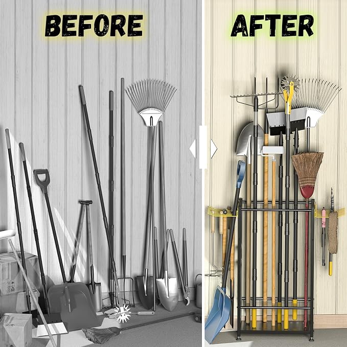 Garden Tool Organizer, Up 48 Long Handle Tool, Garage Storage and Organization - Image 8