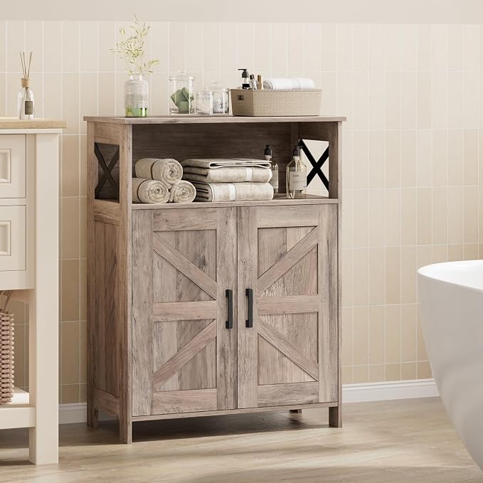 Homhedy Farmhouse Bathroom Storage Cabinet - Image 2