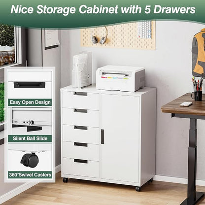 MIIIKO 5 Drawer Storage Cabinet - Image 4