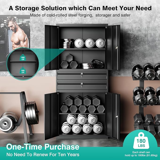 SISESOL Metal Storage Cabinet - Image 9