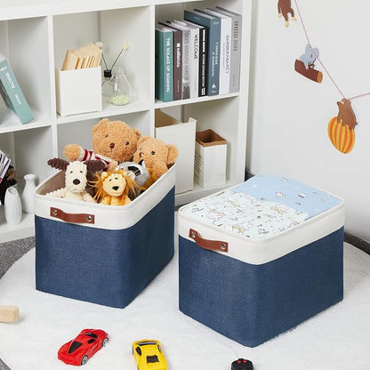 HNIZGE Large Rectangle Basket Fabric Baskets - Image 3