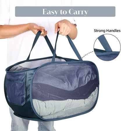 6 Pcs Durable Collapsible Laundry Baskets, Foldable Laundry Basket Large Opening - Image 5