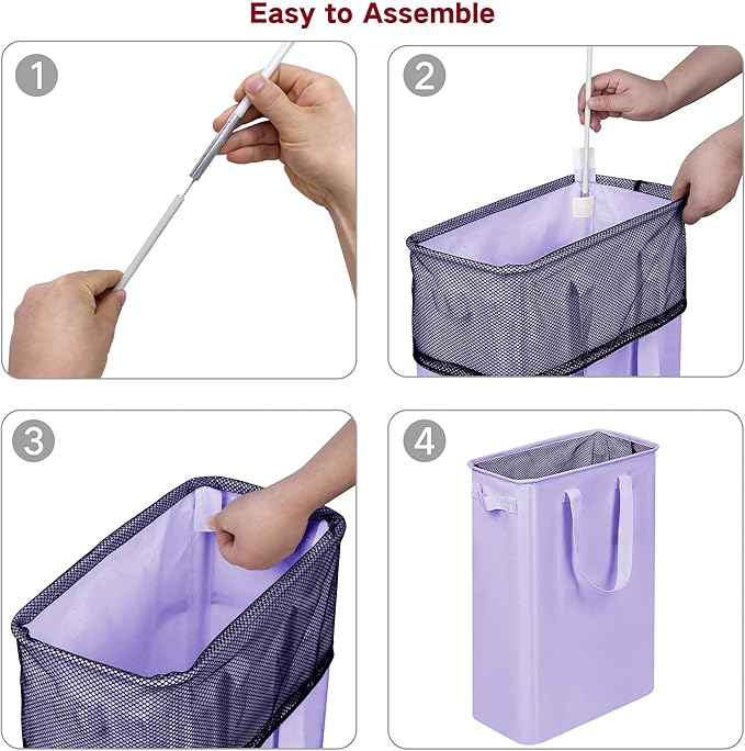 efluky Slim Laundry Basket, Narrow Laundry Hamper - Image 6