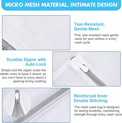 4 Pack Mesh Laundry Bags for Delicates, Laundry Bags Mesh Wash Bags, Lingerie - Image 3