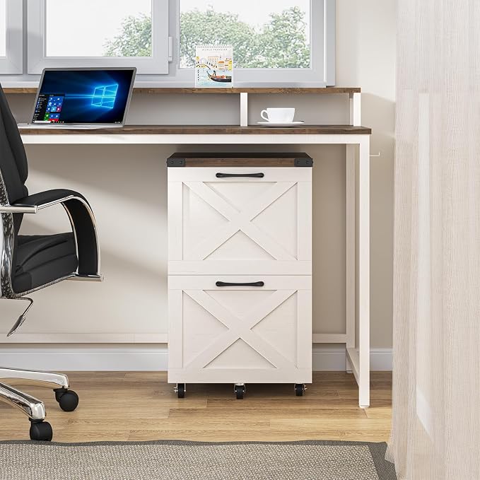 Halitaa Farmhouse 2 Drawer Small File Cabinet - Image 2