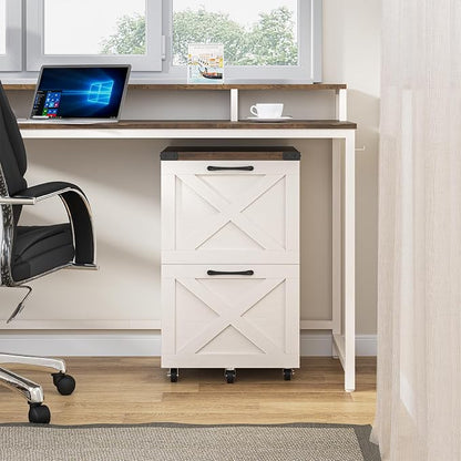 Halitaa Farmhouse 2 Drawer Small File Cabinet - Image 2