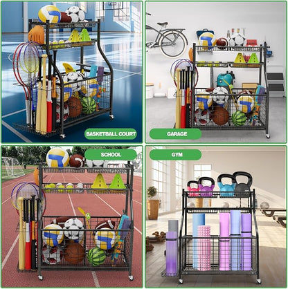 Garage Sports Equipment Organizer, Ball Storage - Image 5