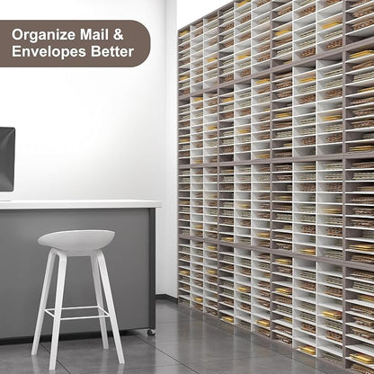 Literature Organizer 27 Slots Wooden Mailboxes - Image 9