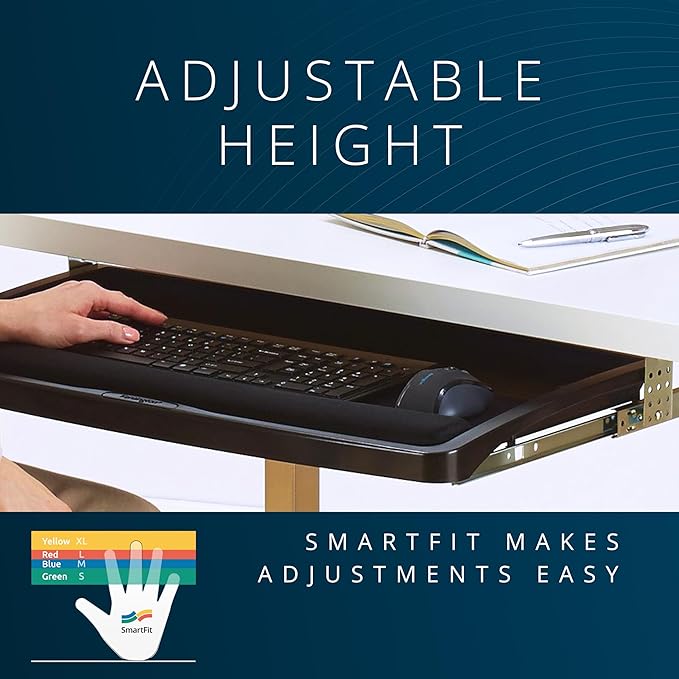 Kensington Keyboard Tray Under Desk, SmartFit Ergonomic Slide-Out Keyboard - Image 3