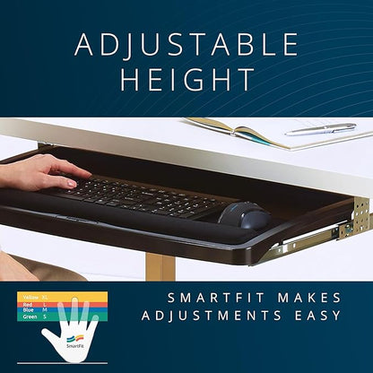 Kensington Keyboard Tray Under Desk, SmartFit Ergonomic Slide-Out Keyboard - Image 3