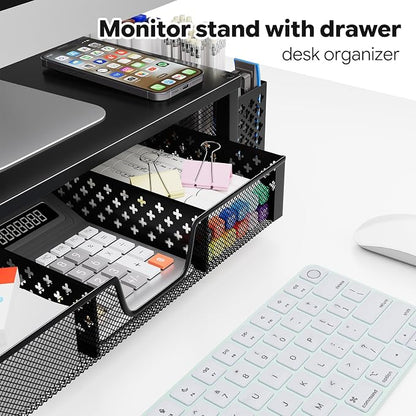 Simple Trending Desk Organizer and Accessories, 2-Tier Computer Monitor Stand - Image 8