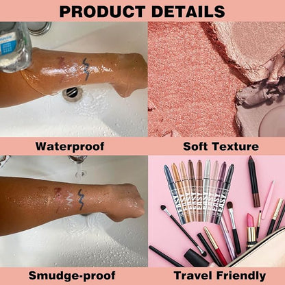 Red Eyeshadow Stick Shimmer Cream Single Eyeshadow Pencil Makeup, High - Image 3