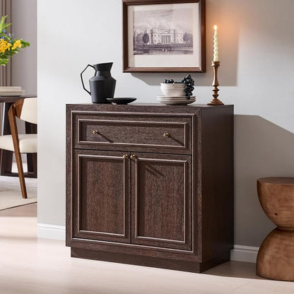 ACCOHOHO Modern Farmhouse Buffet Cabinet, 31.5" Sideboard Credenza, Modular by ACCOHOHO