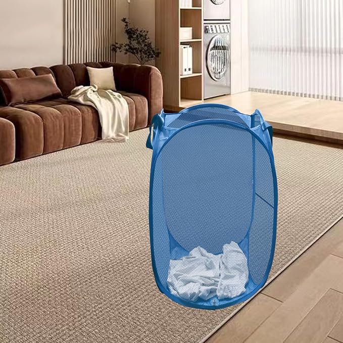 Mesh Pop Up Laundry Hamper for Cruise, Collapsible Laundry Basket Foldable - Image 3