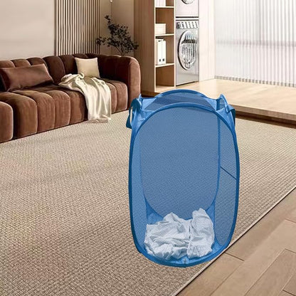 Mesh Pop Up Laundry Hamper for Cruise, Collapsible Laundry Basket Foldable - Image 3