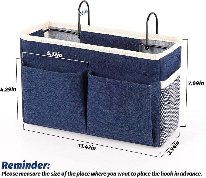Bedside Caddy Bedside Storage Organizer Hanging Bunk Bed Dorm Room - Image 2
