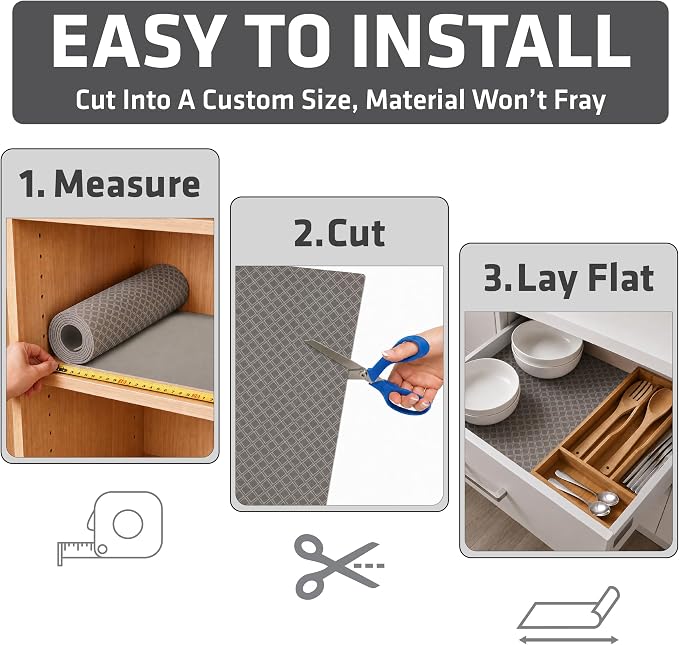 Drymate Premium Luxury Shelf & Drawer Liner, Thick Cushioned Fabric, - Image 5