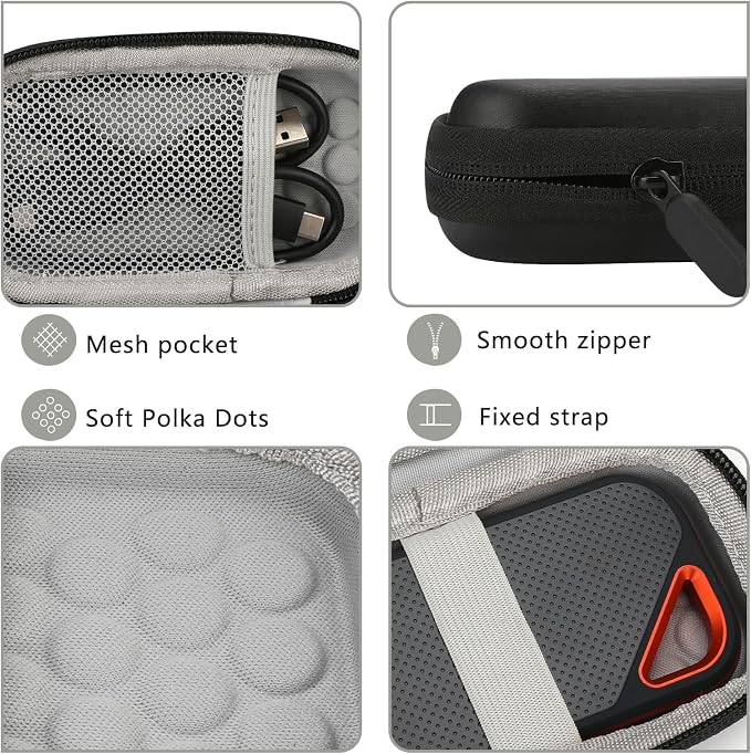 Hard Case for Sandisk Extreme Pro/Sandisk Extreme Portable External SSD 128GB - Image 3