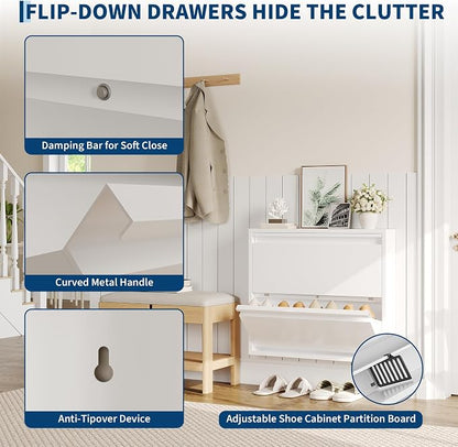 Garvee Slim Metal Shoe Cabinet - Image 6