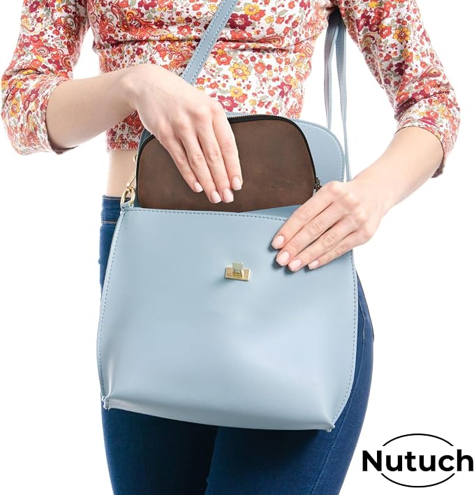 Leather Tech Pouch for Cables Chargers Phone | Tech Bag | Zipper Travel - Image 6
