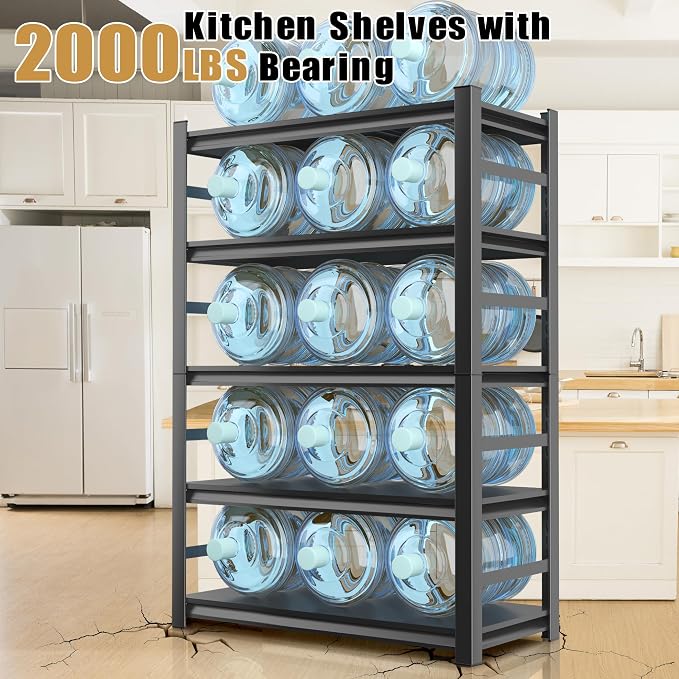 Kitchen Storage Shelves with 2000 LBS Load Capacity, Waterproof and Rustproof - Image 4
