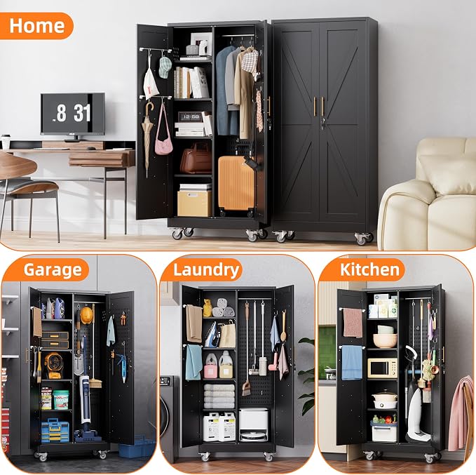 Aobabo Broom Closet Storage Cabinet - Image 5