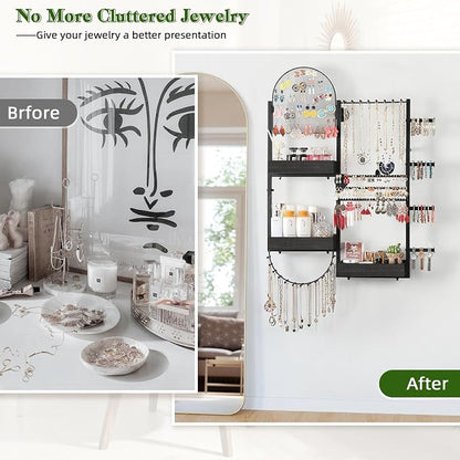 Keebofly Wall Mount Hanging Jewelry Organizer - Image 5