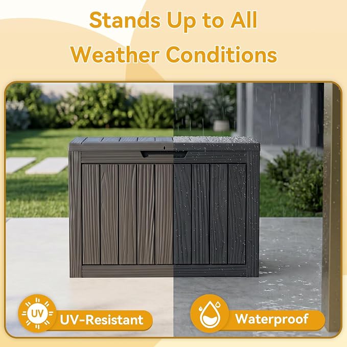 50 Gallon Storage Box for Outdoor and Indoor Use, Outdoor Deck Box for Picnic - Image 3
