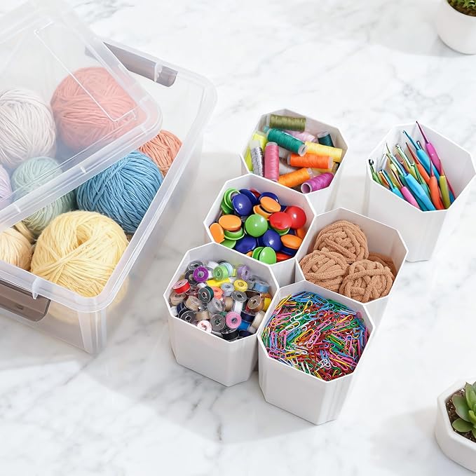 Citylife 17 QT Plastic Storage Bins Clear Storage Box - Image 7