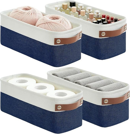 Bagnizer Small Fabric Storage Baskets, Decorative Basket by Bagnizer