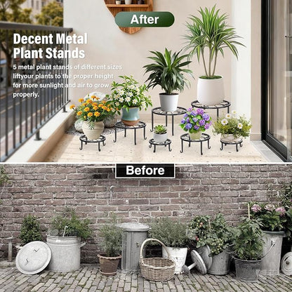 7-Pack Heavy-Duty Metal Plant Stands, Anti-Rust - Image 4