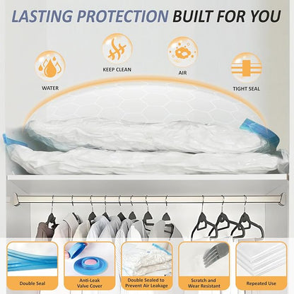 Cozy Essential Vacuum Storage Bags, 80% Compression Vacuum Seal Space Saver - Image 4