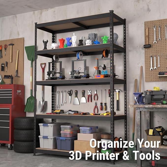 WORKPRO Shelving with MDF Board, 35-3/10”W x 17-1/2”D x 72”H, 1650LBS Load - Image 4