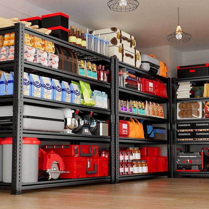 Storage Shelves, Garage Shelving Heavy Duty 2800 LBS Capacity, 5 Tier Utility - Image 7