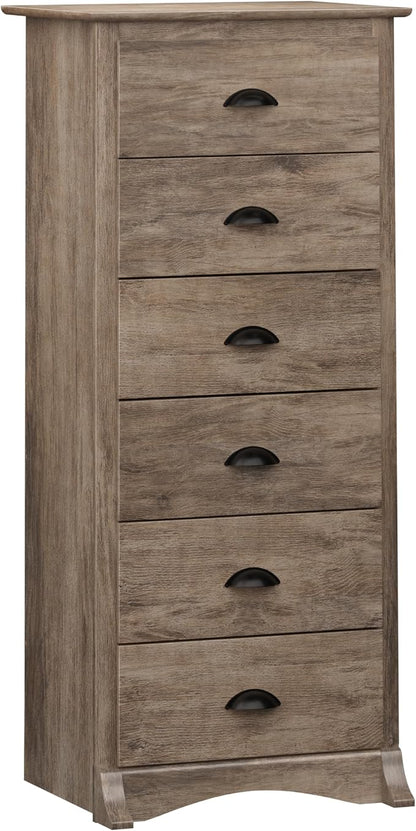 Prepac Salt Spring Rustic 6-Drawer Tall Dresser by PREPACRTASTORAGEFURNITURE