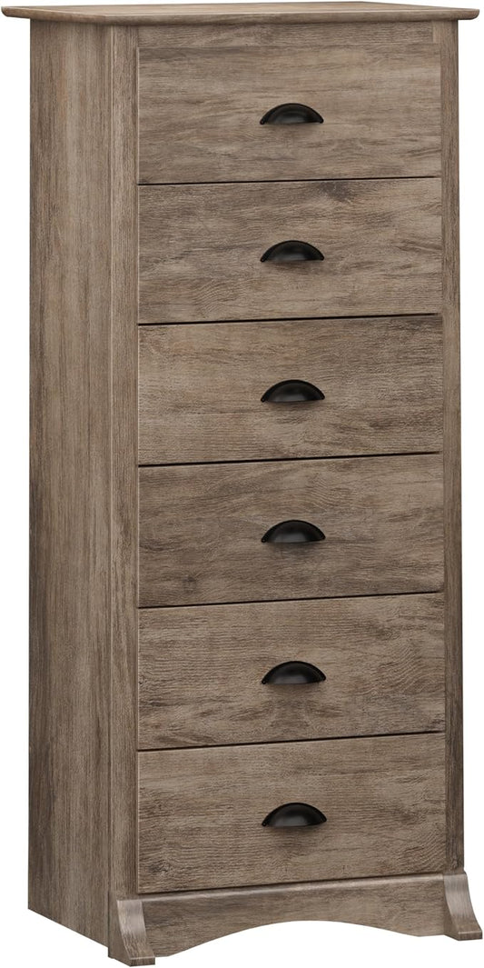 Prepac Salt Spring Rustic 6-Drawer Tall Dresser by PREPACRTASTORAGEFURNITURE
