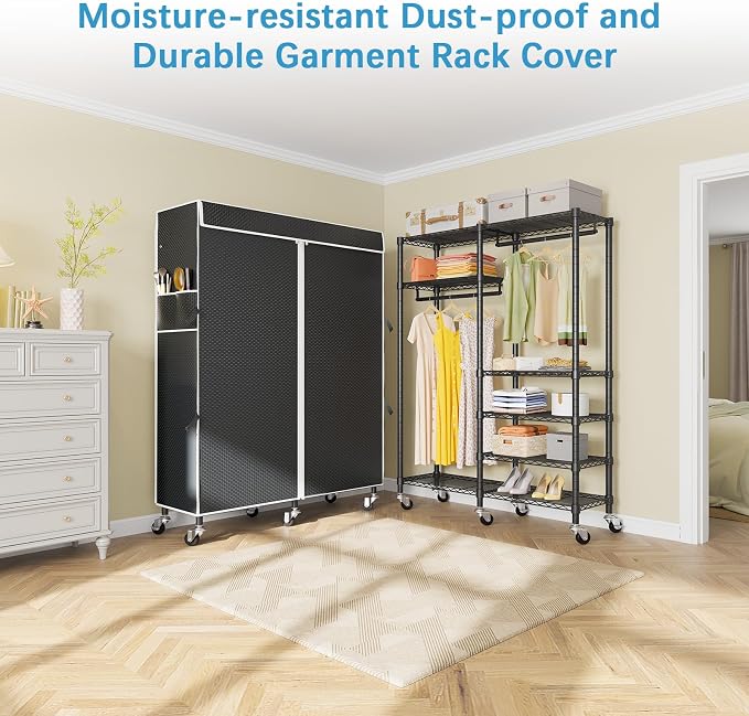 VIPEK R4C Portable Closet Rolling Clothes Rack Heavy Duty Adjustable Wardrobe - Image 9