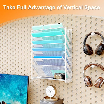 Kuntine.B Wall File Organizer Hanging Magazine Holder - Image 7