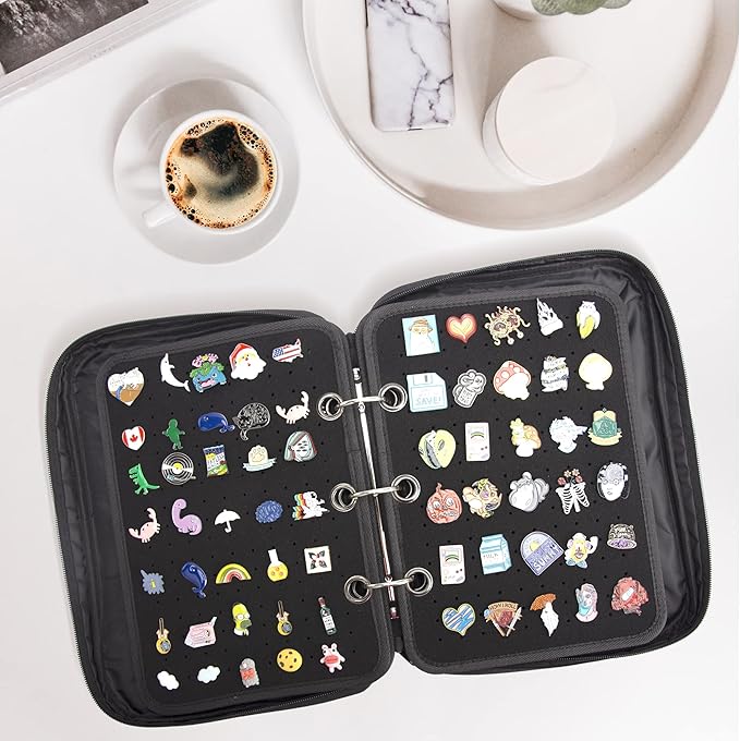 Enamel Pin Display Pages Pin Carrying Case, Pins Collection Storage Organizer - Image 4