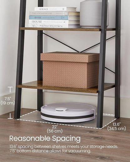 VASAGLE Ladder Shelf, 4-Tier Bookshelf, Storage Rack, Bookcase - Image 7